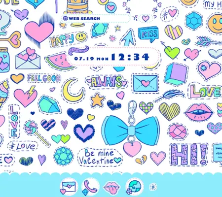 Whimsical Stickers Theme android App screenshot 4